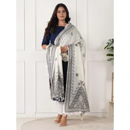 URBAN KANYA Floral Printed Silk Dupatta-picture-20