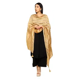 URBAN KANYA Geometric Embroidered Gotta Patti Silk Dupatta-picture-11