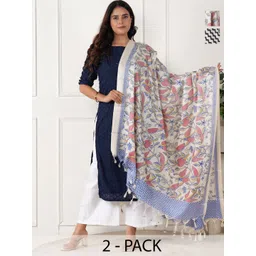 URBAN KANYA Selection Of 2 Birds Printed Pure Silk Dupattas-picture-31