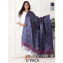 URBAN KANYA Selection Of 2 Birds Printed Pure Silk Dupattas-picture-25