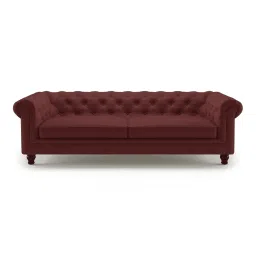 urban ladder create Winchester 3 Seater Leather Sofa in Wine Colour-picture-35