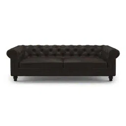 urban ladder create Winchester 3 Seater Leatherette Sofa in Chocolate Colour-picture-33