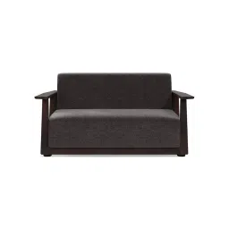 Serra Wooden Sofa - Mahogany Finish (Smoke Grey)-image-13