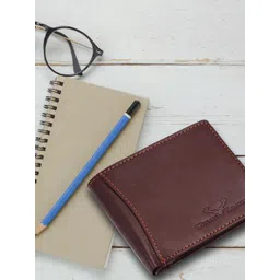 URBAN LEATHER Men Abstract Textured Leather Three Fold Wallet-picture-42