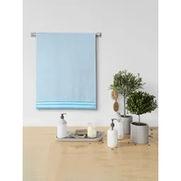 Urban Magic Blue Solid 400 GSM Pure Cotton Bath Towels-picture-38
