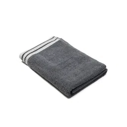 Urban Magic Grey Solid 405GSM Cotton Bath Towel image 5