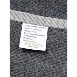 Urban Magic Grey Solid 405GSM Cotton Bath Towel image 4
