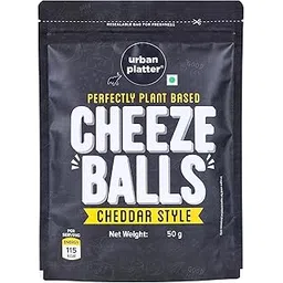 Urban Platter Cheese Balls, 50g (Cheddar Flavour | Plant-Based Snack)-image-0