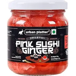 Urban Platter Pink Sushi Ginger, 190g, Drained Weight 110g [Gari, Japanese Style Pickled Ginger, Sushi Ingredient, Thinly Sliced, Perfectly Aromatic]-image-14