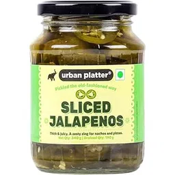 Urban Platter Sliced Jalapenos, 340g [ Tangy & Spicy. Great Topping for Pizza, Tacos, Nachos. ]-image-11