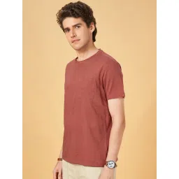 Urban Ranger by Pantaloons Aragon Cotton Slim Fit Texture T-Shirt image 3