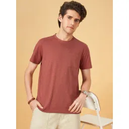 Urban Ranger by Pantaloons Aragon Cotton Slim Fit Texture T-Shirt image 4
