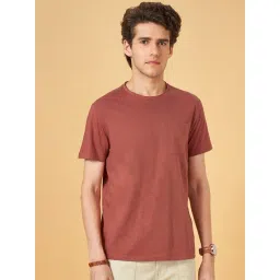 Urban Ranger by Pantaloons Aragon Cotton Slim Fit Texture T-Shirt image 1