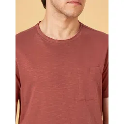 Urban Ranger by Pantaloons Aragon Cotton Slim Fit Texture T-Shirt image 5