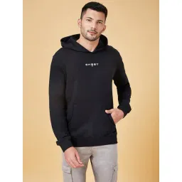 Urban Ranger By Pantaloons Black Cotton Regular Fit Printed Hooded Sweatshirt-picture-22
