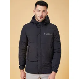 Urban Ranger By Pantaloons Black Regular Fit Quilted Hooded Jacket-picture-15