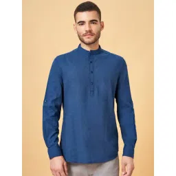 Urban Ranger by Pantaloons Bright Blue Cotton Regular Fit Shirt-picture-48