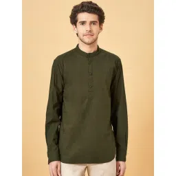 Urban Ranger By Pantaloons Green Olive Regular Fit Shirt-picture-34