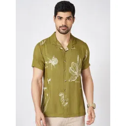 Urban Ranger By Pantaloons Green Slim Fit Printed Shirt-picture-24
