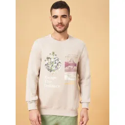 Urban Ranger by Pantaloons Light Beige Regular Fit Printed Sweatshirt-picture-16