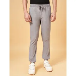 Urban Ranger by Pantaloons Light Grey Cotton Slim Fit Joggers-picture-33