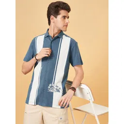 Urban Ranger by pantaloons Men Slim Fit Opaque Striped Casual Shirt-picture-19