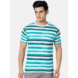 Urban Ranger by pantaloons Men Striped Slim Fit T-shirt image 1