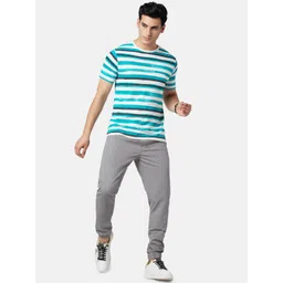 Urban Ranger by pantaloons Men Striped Slim Fit T-shirt image 2