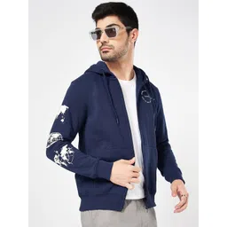 Urban Ranger by pantaloons Men Typography Printed Front-Open Sweatshirt-picture-37