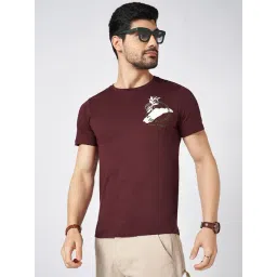Urban Ranger by Pantaloons Nocturne Cotton Slim Fit T-Shirt-picture-34