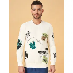 Urban Ranger by Pantaloons Off White Cotton Regular Fit Printed Sweatshirt-picture-29