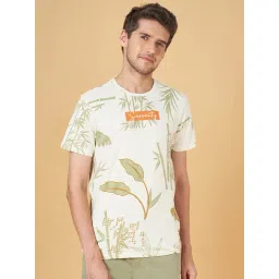 Urban Ranger by Pantaloons Off White Cotton Slim Fit Printed T-Shirt-picture-45
