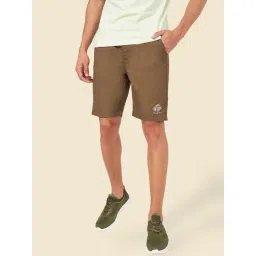 Urban Ranger by Pantaloons Olive Cotton Slim Fit Shorts-picture-14