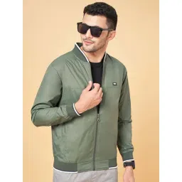 Urban Ranger by Pantaloons Olive Regular Fit Bomber Jacket-picture-10