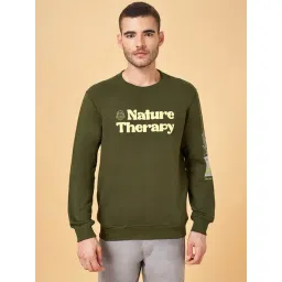Urban Ranger by Pantaloons Olive Regular Fit Printed Sweatshirt-picture-24