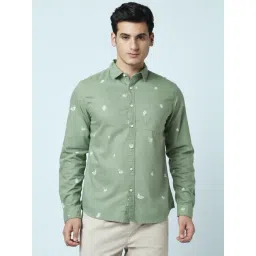 Urban Ranger by Pantaloons Pine Cotton Slim Fit Printed Shirt-picture-38