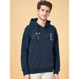 Urban Ranger by pantaloons Typography Printed Hooded Front-Open Sweatshirt-picture-29