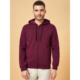 Urban Ranger by Pantaloons Wine Regular Fit Hooded Sweatshirt-picture-33