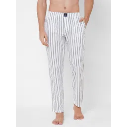 urban scottish Comfortable Pajama 100% Cotton with Side Pocket striped WHITE, Men Pyjama-picture-31