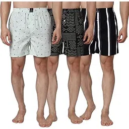 urban scottish Men Premium Cotton | Multicolor | Printed | Inner Elastic | Mid Rise | Boxers | Pack of 3-picture-38