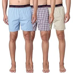 urban scottish Men's Boxers | 100% Cotton, Checks, Multicolor | Regular Fit, Mid Rise, Outer Elastic | Pack of 3-picture-21