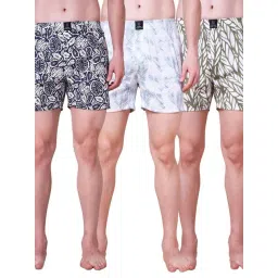 Urban Scottish Multi Cotton Regular Fit Printed Boxers (Pack Of 3)-picture-22