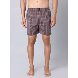Urban Scottish Multicolored Regular Fit Checks Boxers-picture-43