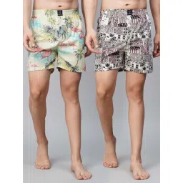Urban Scottish Multicolored Regular Fit Printed Boxers - Pack Of 2-picture-23