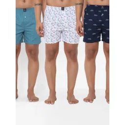 Urban Scottish Multicolored Regular Fit Printed Boxers - Pack Of 3-picture-26