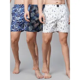 Urban Scottish Multicolored Regular Fit Printed Boxers - Pack Of 3-picture-42