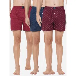 Urban Scottish Multicolored Regular Fit Printed Boxers - Pack Of 3-picture-30
