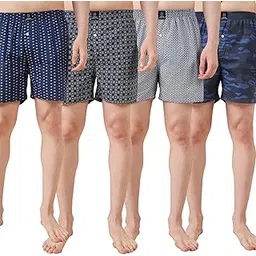 urban scottish Ultra-Comfortable Men's Boxer Pants (Pack of 4), 100% Cotton with Stylish Print, Soft & Stretchy Elastic Waist Band, Dynamic Movement & Hardwearing Stitching,Breathable Gentle Snug Fit-picture-32