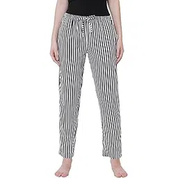 urban scottish Women's Black Striped Lounge Pants/Pyjama Pants-picture-24