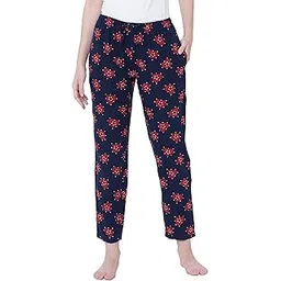 urban scottish Women's Navy Heart Printed Lounge Pants/Pyjama Pants-picture-35